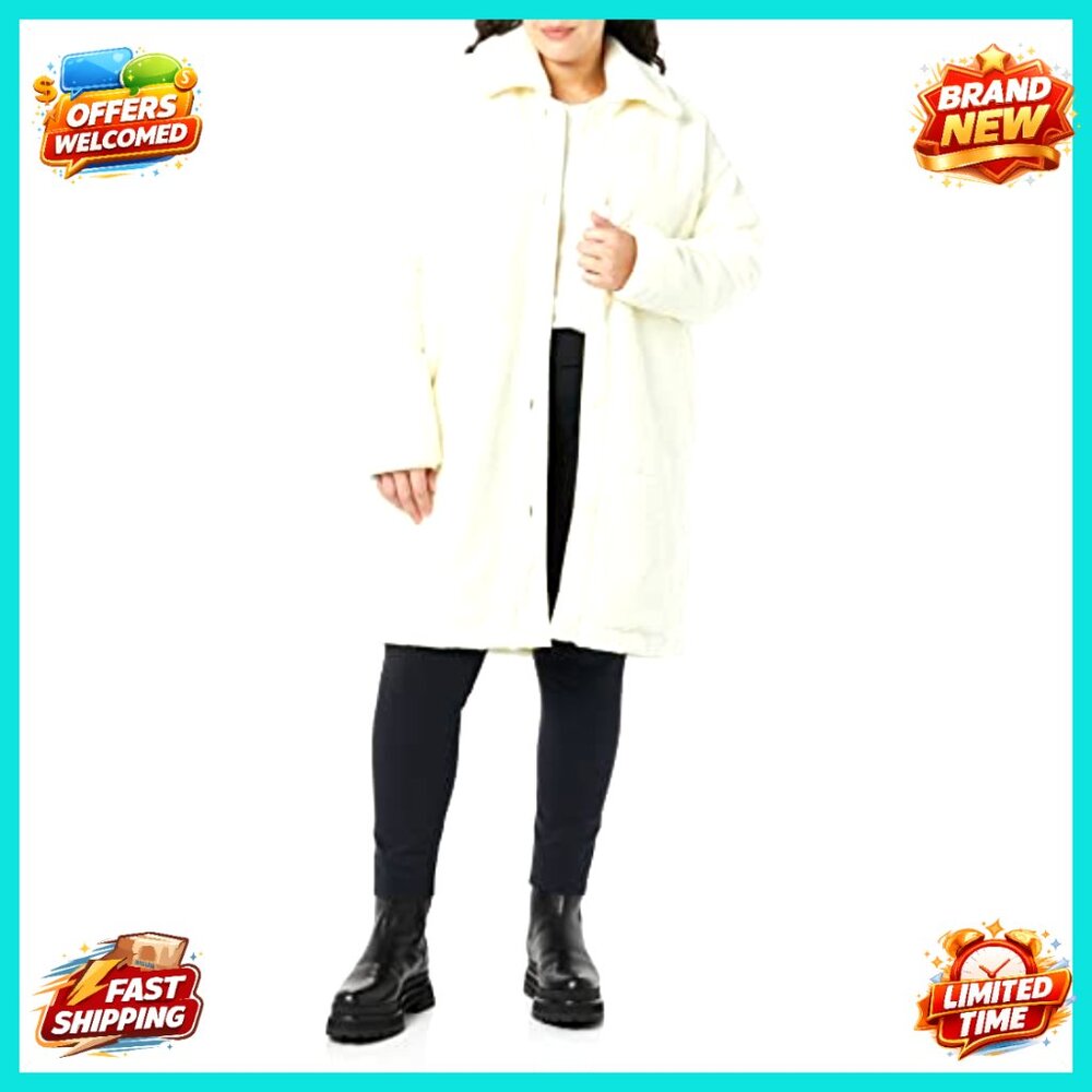 Oversized Teddy Sherpa Coat Women's Faux Fur Winter Jacket Cozy Chic - Picture 4 of 7